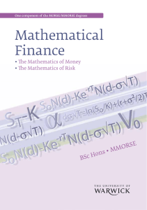 Mathematical Finance BSc Hons • MMORSE •