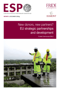 ESP New donors, new partners? EU strategic partnerships and development