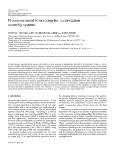 Process-oriented tolerancing for multi-station assembly systems YU DING, JIONGHUA JIN,