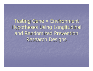 Testing Gene Environment × Hypotheses Using Longitudinal