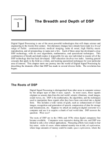 1 The Breadth and Depth of DSP