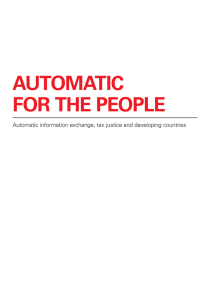 automatic for the people Automatic information exchange, tax justice and developing countries
