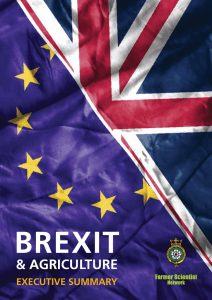 BREXIT  &amp; AGRICULTURE EXECUTIvE sUmmARy