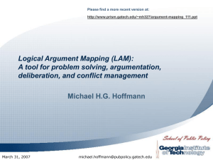 Logical Argument Mapping (LAM): A tool for problem solving, argumentation,