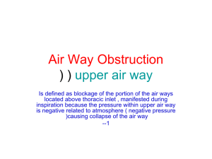 Air Way Obstruction upper air way )