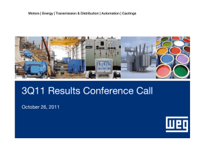 3Q11 Results Conference Call  October 26, 2011