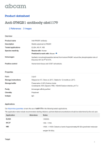 Anti-IFNGR1 antibody ab61179 Product datasheet 2 References 3 Images