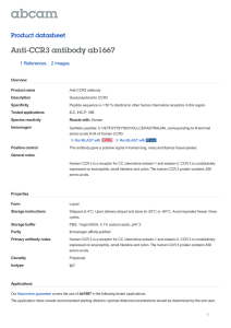 Anti-CCR3 antibody ab1667 Product datasheet 1 References 2 Images