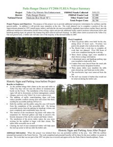 Parks Ranger District FY2006 FLREA Project Summary
