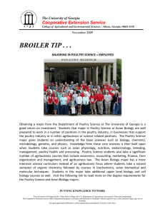 BROILER TIP . . .  Cooperative Extension Service The University of Georgia