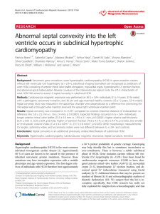 Abnormal septal convexity into the left ventricle occurs in subclinical hypertrophic cardiomyopathy