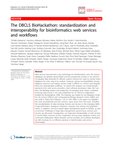 The DBCLS BioHackathon: standardization and interoperability for bioinformatics web services and workflows