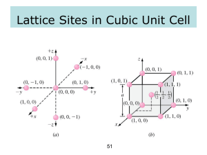 Lattice Sites in Cubic Unit Cell  51