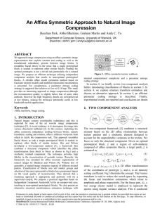 An Affine Symmetric Approach to Natural Image Compression
