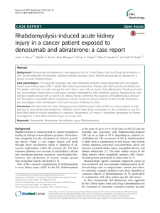 Rhabdomyolysis-induced acute kidney injury in a cancer patient exposed to
