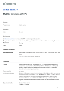 MyD88 peptide ab7878 Product datasheet Overview Product name