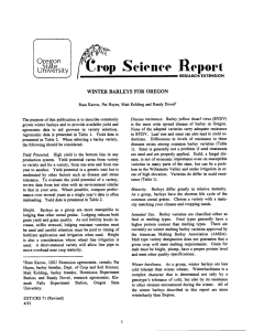 Science Report op Oregon University
