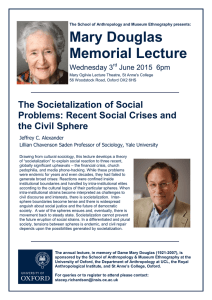 Mary Douglas Memorial Lecture  The Societalization of Social