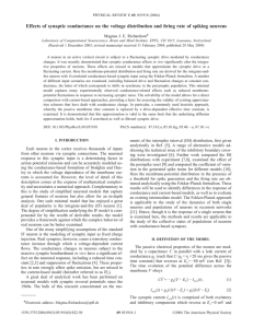 Effects of synaptic conductance on the voltage distribution and firing... * Magnus J. E. Richardson