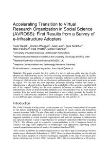 Accelerating Transition to Virtual Research Organization in Social Science