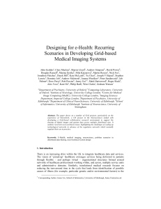 Designing for e-Health: Recurring Scenarios in Developing Grid-based Medical Imaging Systems
