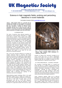 Science in high magnetic fields: probing and perturbing