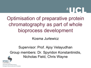 Optimisation of preparative protein chromatography as part of whole bioprocess development