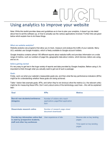 Using analytics to improve your website