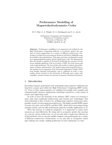 Performance Modelling of Magnetohydrodynamics Codes