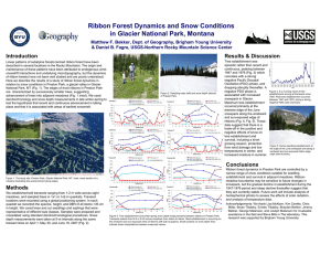 Ribbon Forest Dynamics and Snow Conditions in Glacier National Park, Montana