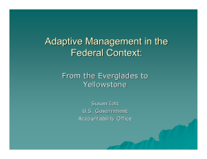 Adaptive Management in the Federal Context: From the Everglades to Yellow