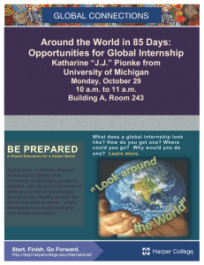 Around the World in 85 Days: Opportunities for Global Internship