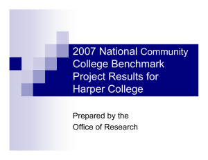 2007 National College Benchmark Project Results for Harper College