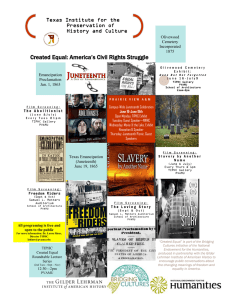 Created Equal: America’s Civil Rights Struggle Texas Institute for the Preservation of