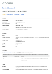 Anti-FA2H antibody ab68902 Product datasheet 1 Abreviews 1 Image