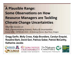 A Plausible Range: Some Observations on How  Resource Managers are Tackling