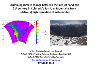 Examining climate change between the late 20 and mid 21