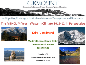 The MTNCLIM Year:  Western Climate 2011-12 in Perspective