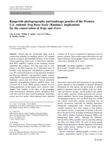 Rangewide phylogeography and landscape genetics of the Western