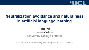 Neutralization avoidance and naturalness in artificial language learning