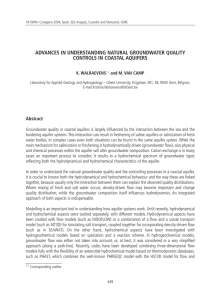 ADVANCES IN UNDERSTANDING NATURAL GROUNDWATER QUALITY CONTROLS IN COASTAL AQUIFERS K. WALRAEVENS