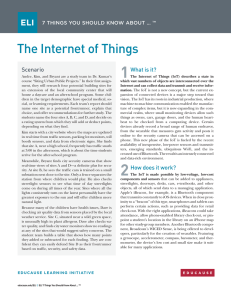 1 The Internet of Things Scenario What is it?
