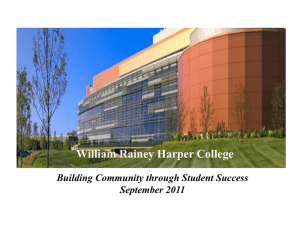 William Rainey Harper College  Building Community through Student Success September 2011