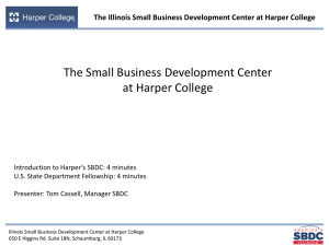 The Small Business Development Center at Harper College
