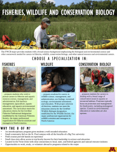 FISHERIES, WILDLIFE AND CONSERVATION BIOLOGY