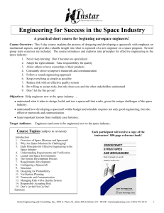 Engineering for Success in the Space Industry