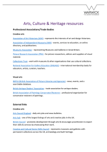 Arts, Culture &amp; Heritage resources Professional Associations/Trade Bodies