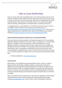 Jobs in Local Authorities