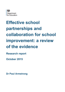 Effective school partnerships and collaboration for school improvement: a review