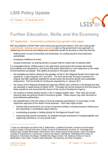 LSIS Policy Update Further Education, Skills and the Economy 28